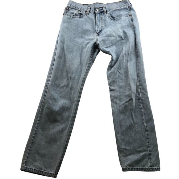 Levi's Mens Jeans Size 34x34 505 Slim Straight Leg Blue Denim Light Wash Casual - Picture 1 of 12